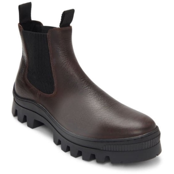 Karl Lagerfeld Other - NWT KARL LAGERFELD PARIS Distressed Leather Chelsea Lug Boots - Size 10.5